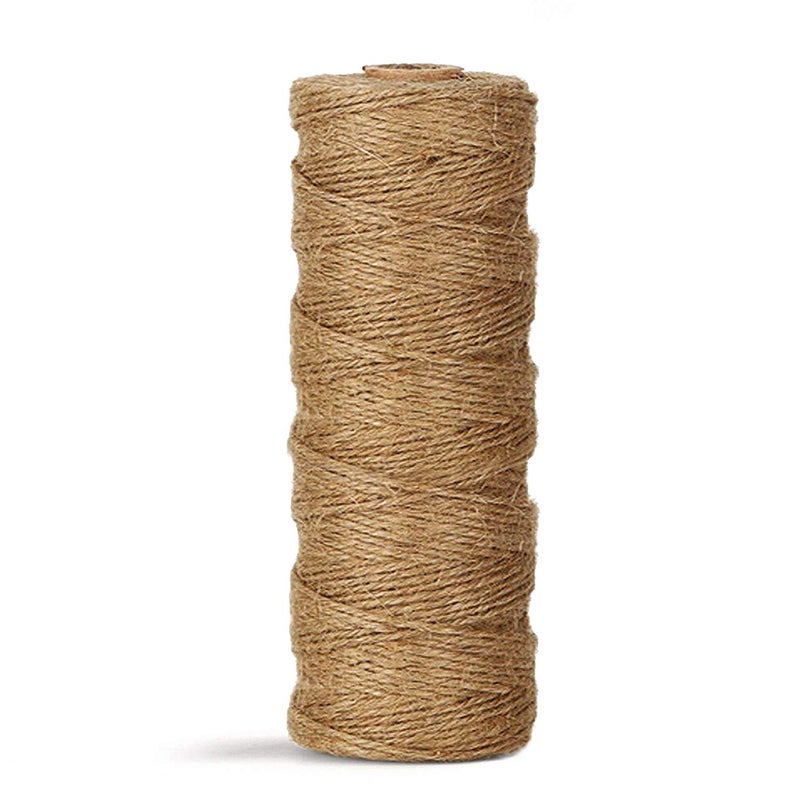 EvZ Natural Jute Twine Durable Industrial Packing Materials Heavy Duty Natural Brown Twine Jute Rope/string 320ft/100m for Arts, Crafts & Gardening Applications - Image 1